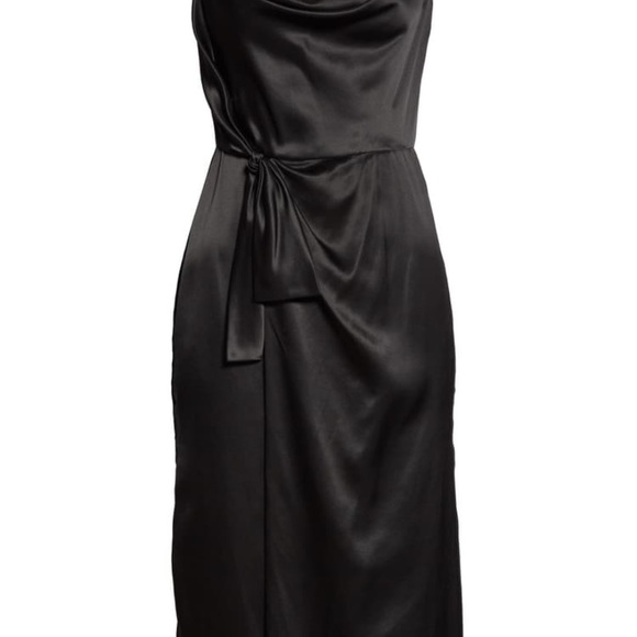Saloni Giselle draped satin midi dress - Picture 5 of 7